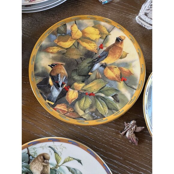 Four Lenox Natures Collage Plate Collection By Catherine McClung 8 inches - Picture 7 of 8